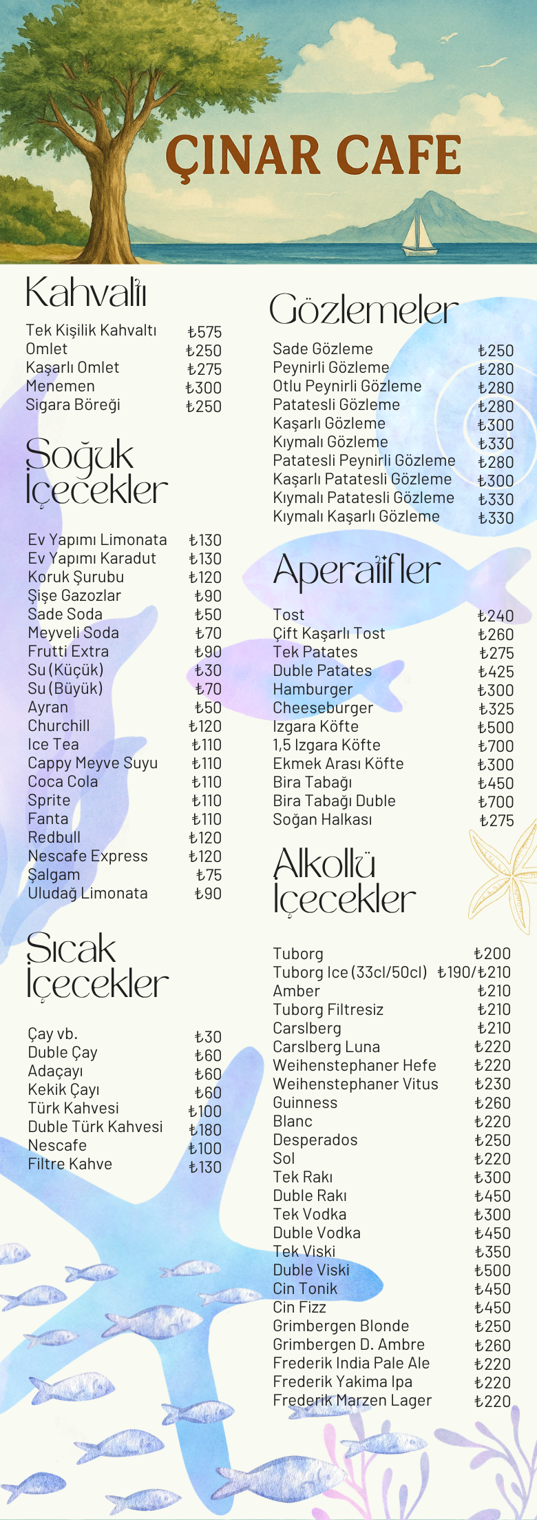 Çınar Cafe Menü